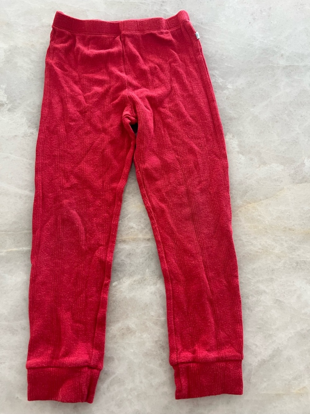 Posh peanut red pointelle joggers, 5-6t